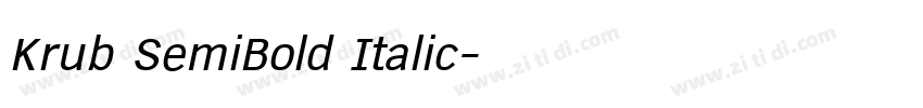Krub SemiBold Italic字体转换